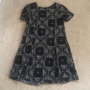 Forever 21 black with white patterns dress
